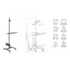 Multimediawagen Equip 17 inch-32 inch enkel monitor mobiel workstation