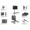 Multimediawagen Equip 17 inch-32 inch enkel monitor mobiel workstation
