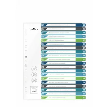 Blanco tabregister Durable 679727 veelkleurig polypropyleen 245 x 305 mm