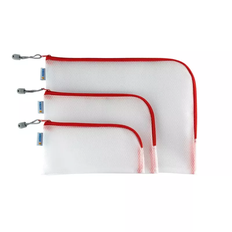 Hard etui HERMA 20008 rood transparant
