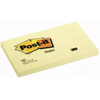 3M 655Y notitieblaadjes vierkant geel zelfklevend