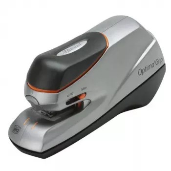 Rexel Optima Grip elektrische nietmachine EU, 20 vel, zwart, zilver, 449,5 g, 147 mm, 200 mm, 88 mm