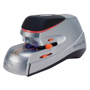 Rexel Optima 70 elektrische nietmachine EU, 70 vel, zwart, zilver, 2,37 kg, 215 mm, 400 mm, 172 mm