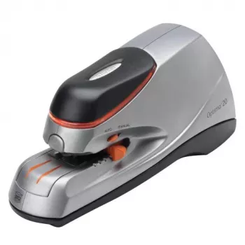 Rexel Optima 20 elektrische nietmachine, 20 vel, zwart, oranje, zilver, 788 g, 292 mm, 143 mm, 175 mm