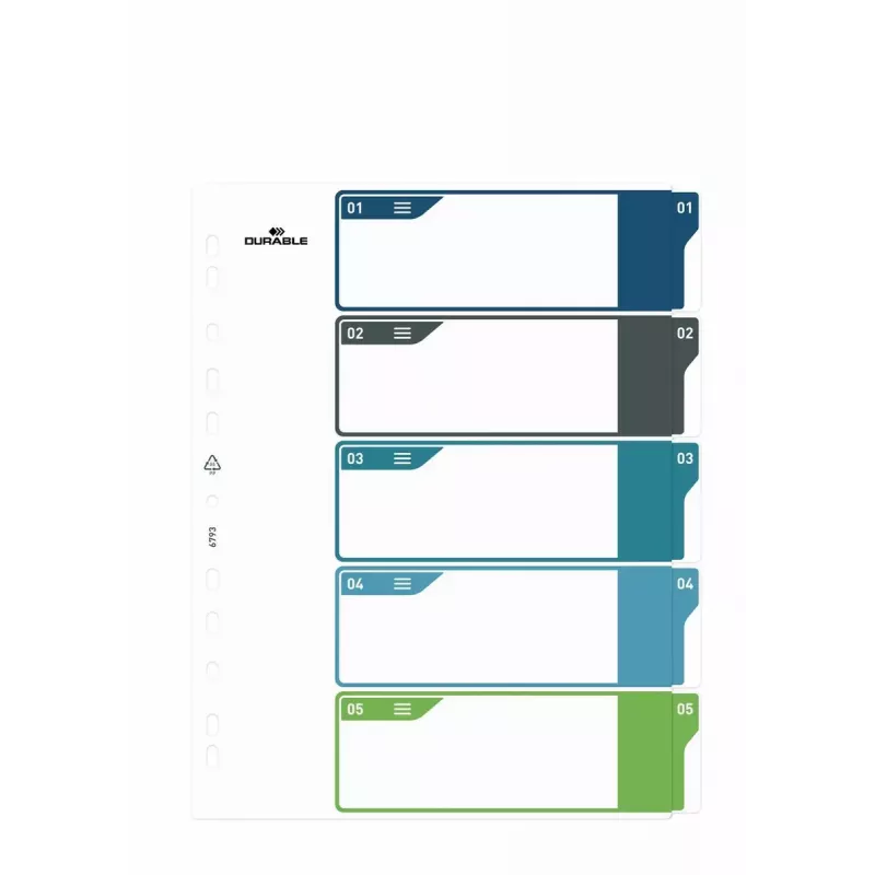 Blanco register Durable 679327 polypropyleen meerkleurig 30,5 x 24,5 cm