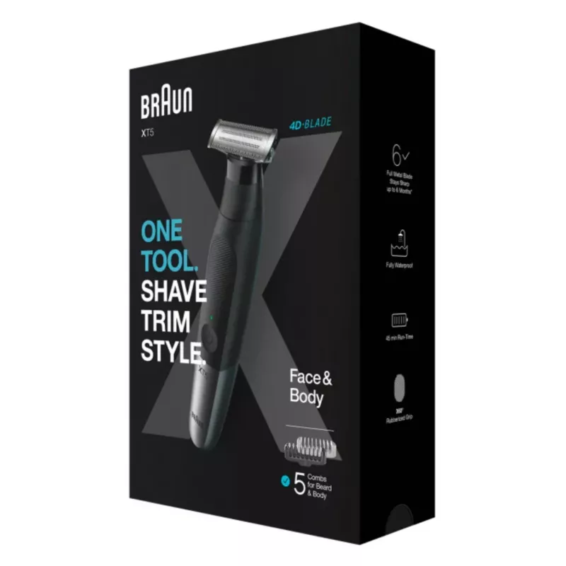 Braun XT5100 haartrimmer/trimmer zwart, zilver