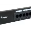 Equip 16-poorts Cat.5e ongeïsoleerd patchpanel, zwart