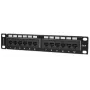 Intellinet patchpanel, Cat6, 10 inch, UTP, 1U, 12-poorts, zwart
