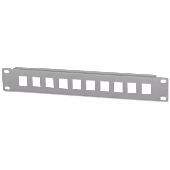 Intellinet patchpanel, blindplaat, 10 inch, 1HE, 10-poorts, grijs, rackmontage, 1HE, grijs