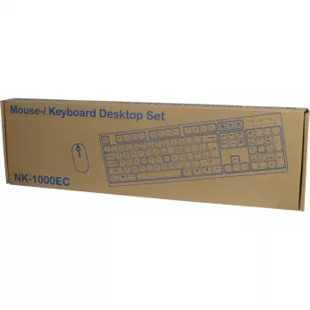 Toetsenbord Inter-Tech NK-1000EC muis inbegrepen kantoor USB QWERTY zwart