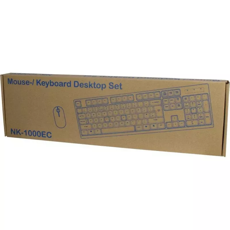 Toetsenbord Inter-Tech NK-1000EC muis inbegrepen kantoor USB QWERTY zwart