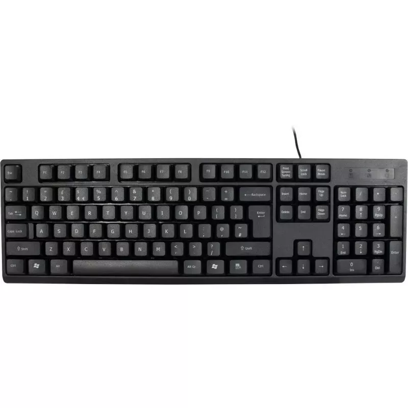 Toetsenbord Inter-Tech NK-1000EC muis inbegrepen kantoor USB QWERTY zwart