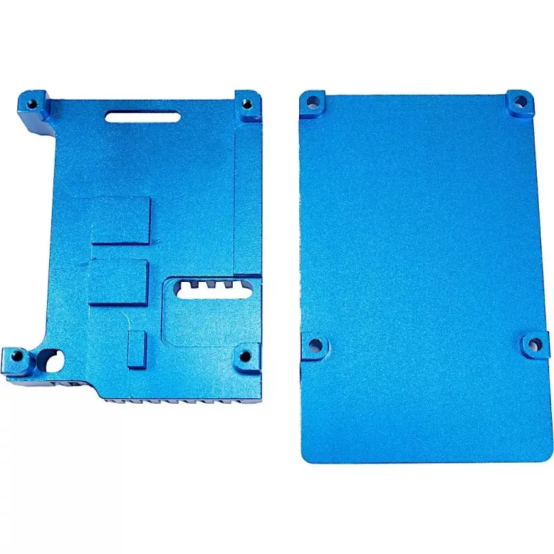 Behuizing Inter-Tech 88887360 voor Raspberry Pi 86x56x23 mm blauw