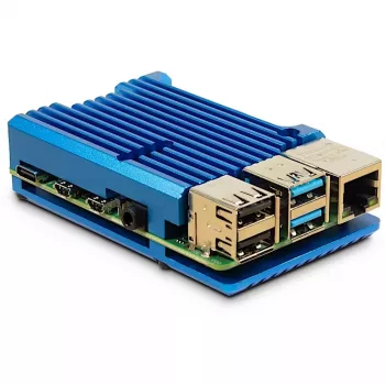Behuizing Inter-Tech 88887360 voor Raspberry Pi 86x56x23 mm blauw