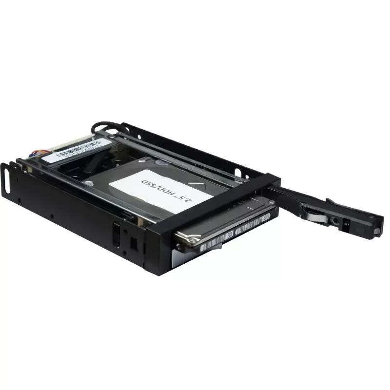 Inter-Tech ST-2523 zwart opslagbehuizing metaal kunststof 9,7 mm