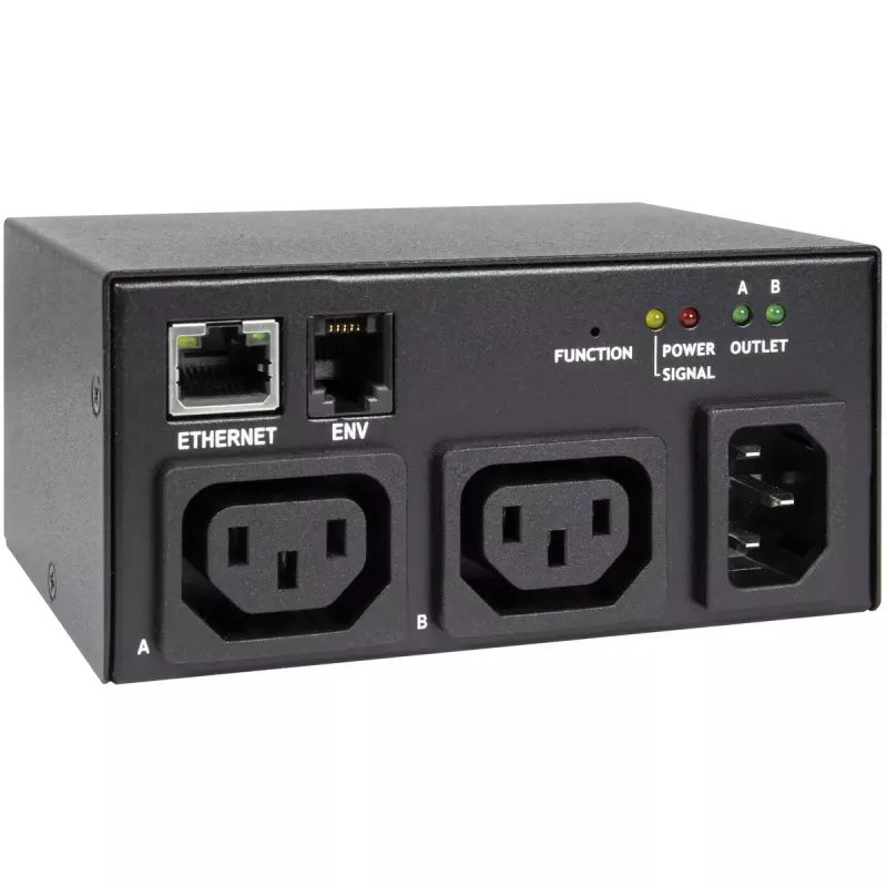 Inter-Tech SD-1021 PDU 2 AC-stopcontacten zwart geschakeld