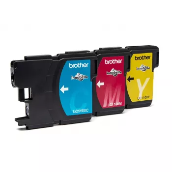 Brother LC1100RBWBPDR inktpatroon 3 stuks origineel cyaan, magenta, geel