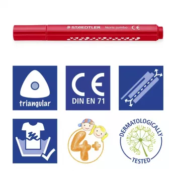 Viltstift Staedtler Noris jumbo 328-B 12 stuks