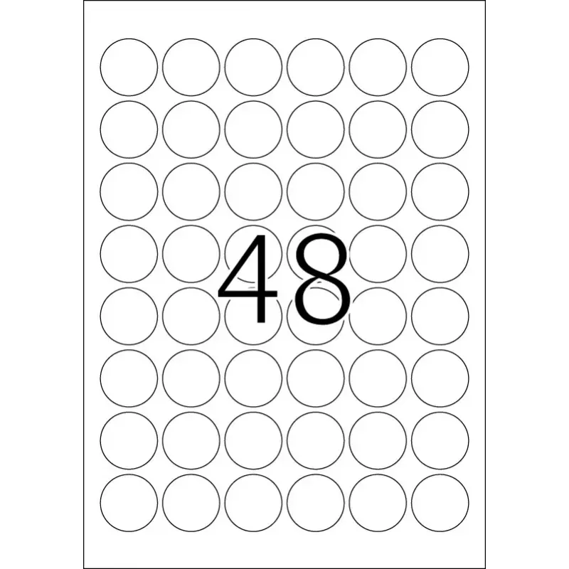 Etiketten A4 HERMA Ø 30 mm rond wit extra sterke hechting 1200 stuks