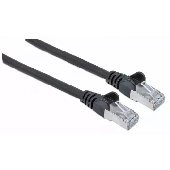 Intellinet netwerk-patchkabel, Cat7-kabel/Cat6A-stekker, 20 m, zwart, koper, S/FTP, LSOH/LSZH, PVC, RJ45, vergulde contacten, rastangloos, met tule, levenslange garantie