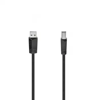 Hama 00200604 USB-kabel USB 2.0 5 m USB A USB B zwart
