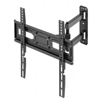Manhattan wandbeugel voor tv & monitors (Full Motion), voor schermen van 32 inch tot 55 inch, VESA-compatibiliteit: alle tussen 100x100 mm en 400x400 mm - controleer de afmetingen van de vier bevestigingsgaten op de achterkant van het scherm om te zorgen dat deze past, max. 35 kg, zwart, beugel