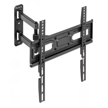 Manhattan wandbeugel voor tv & monitors (Full Motion), voor schermen van 32 inch tot 55 inch, VESA-compatibiliteit: alle tussen 100x100 mm en 400x400 mm - controleer de afmetingen van de vier bevestigingsgaten op de achterkant van het scherm om te zorgen dat deze past, max. 35 kg, zwart, beugel