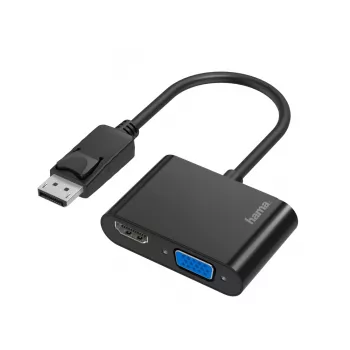 Hama 00200334 videoadapter DisplayPort naar HDMI + VGA (D-Sub) zwart