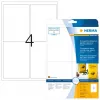 Zelfklevend printeretiket HERMA Labels transparant kristalhelder A4 99,1 x 139 mm