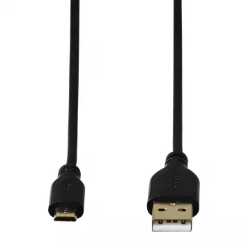Hama 0,75m, USB2.0-A/USB2.0 Micro-B USB-kabel USB A Micro-USB B zwart