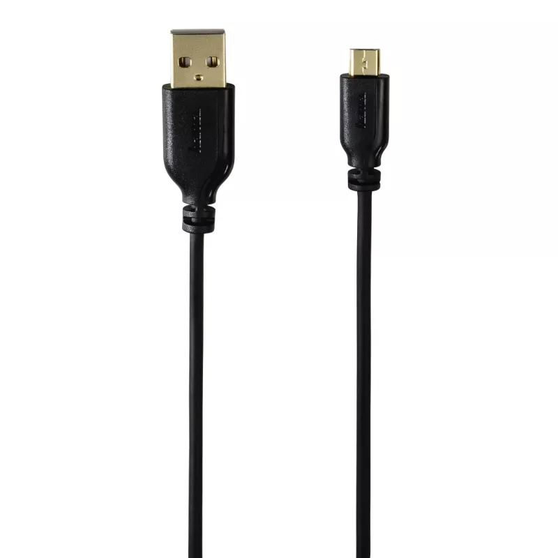 Hama 0,75m, USB2.0-A/USB2.0 Micro-B USB-kabel USB A Micro-USB B zwart