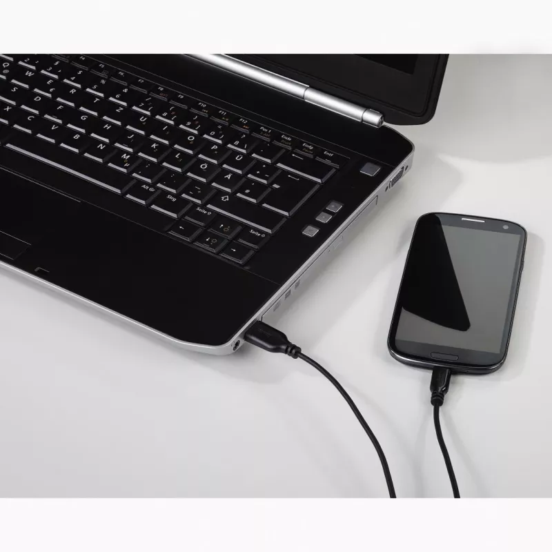 Hama 0,75m, USB2.0-A/USB2.0 Micro-B USB-kabel USB A Micro-USB B zwart