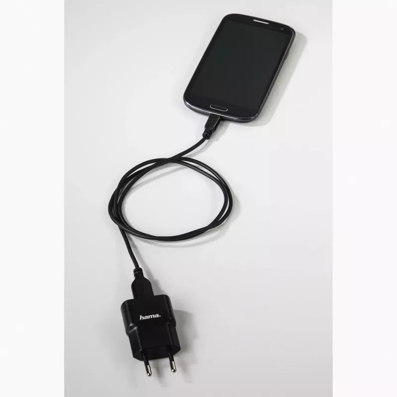 Hama 0,75m, USB2.0-A/USB2.0 Micro-B USB-kabel USB A Micro-USB B zwart