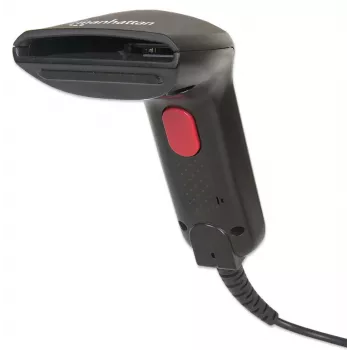 Manhattan Contact CCD handheld barcodescanner, USB, 60 mm scanbreedte, kabel 152 cm, max. omgevingslicht 5.000 lux (zonlicht), zwart, drie jaar garantie