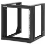 Intellinet 19 inch wandmontage open-frame netwerkkast, 9HE, naar voren klapbaar zwenkframe, plat verpakt, 2-posts, 450 mm diepte, zwart RAL 9004