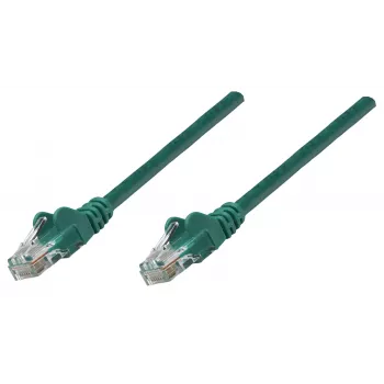 Intellinet netwerk-patchkabel, Cat6, 1,5 m, groen, koper, S/FTP, LSOH/LSZH, PVC, RJ45, vergulde contacten, knikbescherming, afgeschermd, levenslange garantie