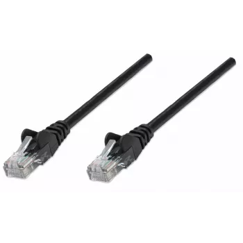 Intellinet netwerk-patchkabel, Cat5e, 10 m, zwart, CCA, U/UTP, PVC, RJ45, vergulde contacten, knikbescherming, trekontlasting, levenslange garantie