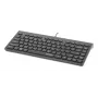 Manhattan slank bedrade USB-minitoetsenbord, 12 multimedia-/functietoetsen, geïntegreerde 1,5 m USB-A-kabel, compact low-profile formaat, voor pc en laptop, zwart