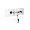 Durable SELECT Monitorbeugel 509523 voor 2 monitoren, bureaubevestiging, zilver