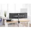 Durable SELECT Monitorbeugel 509523 voor 2 monitoren, bureaubevestiging, zilver