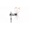 Durable SELECT Monitorbeugel 509523 voor 2 monitoren, bureaubevestiging, zilver