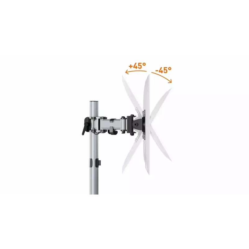 Durable SELECT Monitorbeugel 509523 voor 2 monitoren, bureaubevestiging, zilver