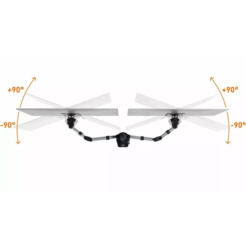 Durable SELECT Monitorbeugel 509523 voor 2 monitoren, bureaubevestiging, zilver