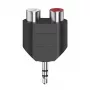 Hama 00205187 kabeladapter 3,5mm naar 2 x RCA zwart zilver