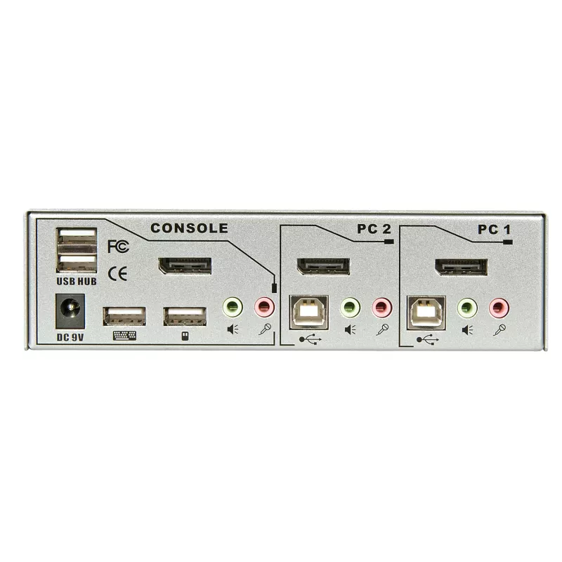 Lindy 2 poorts KVM-switch Pro USB 2.0, DisplayPort 1.2 met TTU