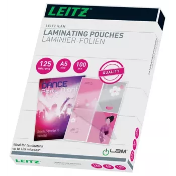 Leitz iLAM Premium Glossy A5 lamineerhoezen, 125 micron, 100-pack