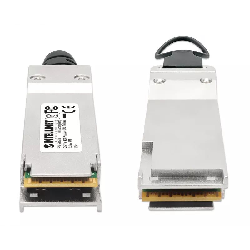 Intellinet 2m 40G QSFP+ passieve Direct Attach koper-twinax-kabel 30AWG MSA QSFP-H40G-CU2M compatibel
