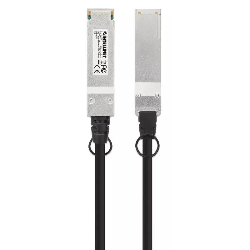 Intellinet 2m 40G QSFP+ passieve Direct Attach koper-twinax-kabel 30AWG MSA QSFP-H40G-CU2M compatibel