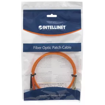 Intellinet glasvezel-patchkabel, OM2, LC/ST, 2 m, oranje, duplex, multimode, 50/125 µm, LSZH, vezel, levenslange garantie