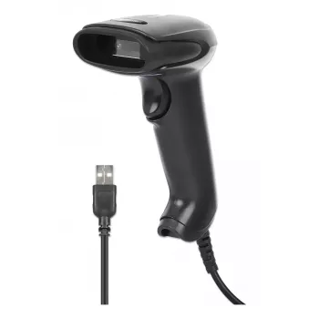 Manhattan Contact CCD handheld-barcodescanner, USB, 60 mm scanbreedte, kabel 1,52 m, max. omgevingslicht 5.000 lux (zonlicht), zwart, drie jaar garantie
